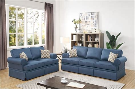 Spacious 3-Piece sectional sofa with Lr-reversible Chaise, 3-Person sofa, and oversized 38-by-26-inch ottoman; includes 2 accent pillows. . Amazon sofa set